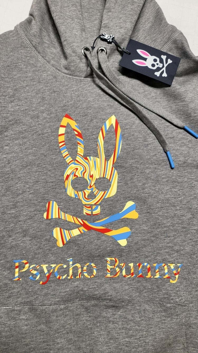 Psycho Bunny M Hoodie Porter Popover Heather Gray